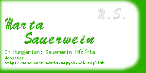 marta sauerwein business card